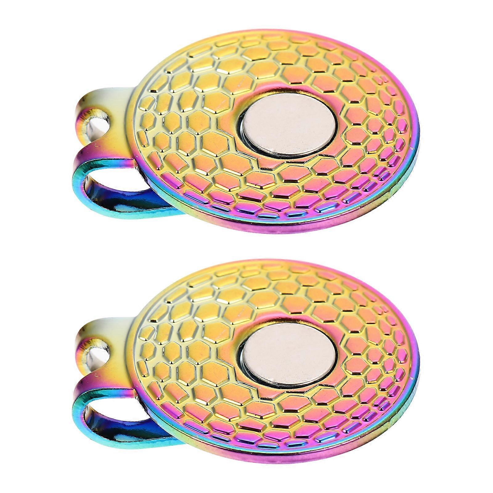 Zinc Alloy Golf Ball Markers with Hat Clips – Durable, Compact, and Portable Design for Golf Enthusiasts – 2pcs Set