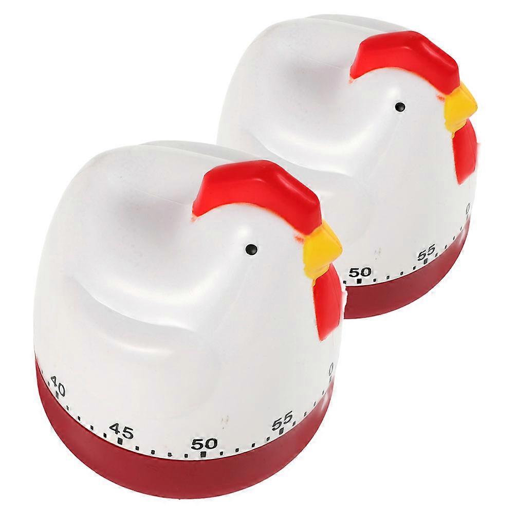 Cartoon Design Cooking Timer Chicken Timer For Kitchen Use Mechanical Timer 3.3 3.1 2.6In 2Pcs