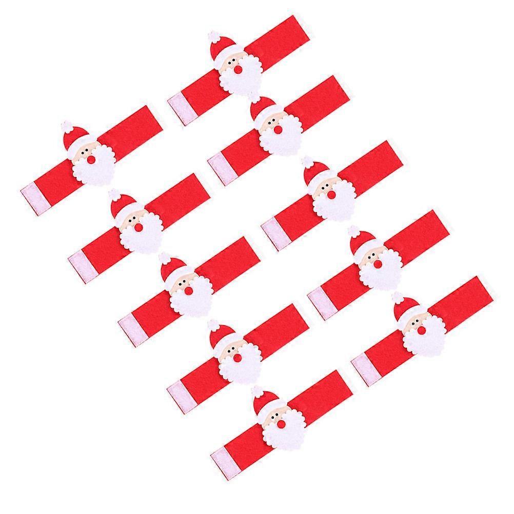 Festival Reception Napkin Holders Red Non-woven Material Belt Shape Table Decoration 30Pcs