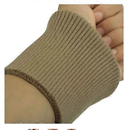 Stretchable ribbed cuff pair, trim of clothing, jacket, coat, cotton, stretchable, thick cuffs, 1 pair, 9 cm wide, apricot
