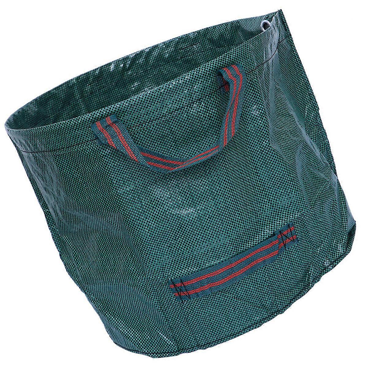 Green Reusable Garden Bag for Storage Garbage Made of Sturdy Plastic with Large Capacity and Comfortable Handles 120L