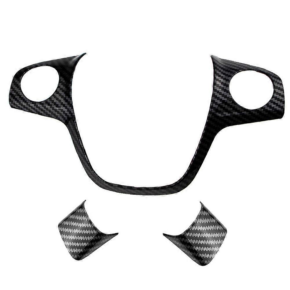 福特福克斯 3 MK3 KUGA 2013-2015 C-MAX 2011-2017 汽车造型的碳纤维汽车方向盘装饰