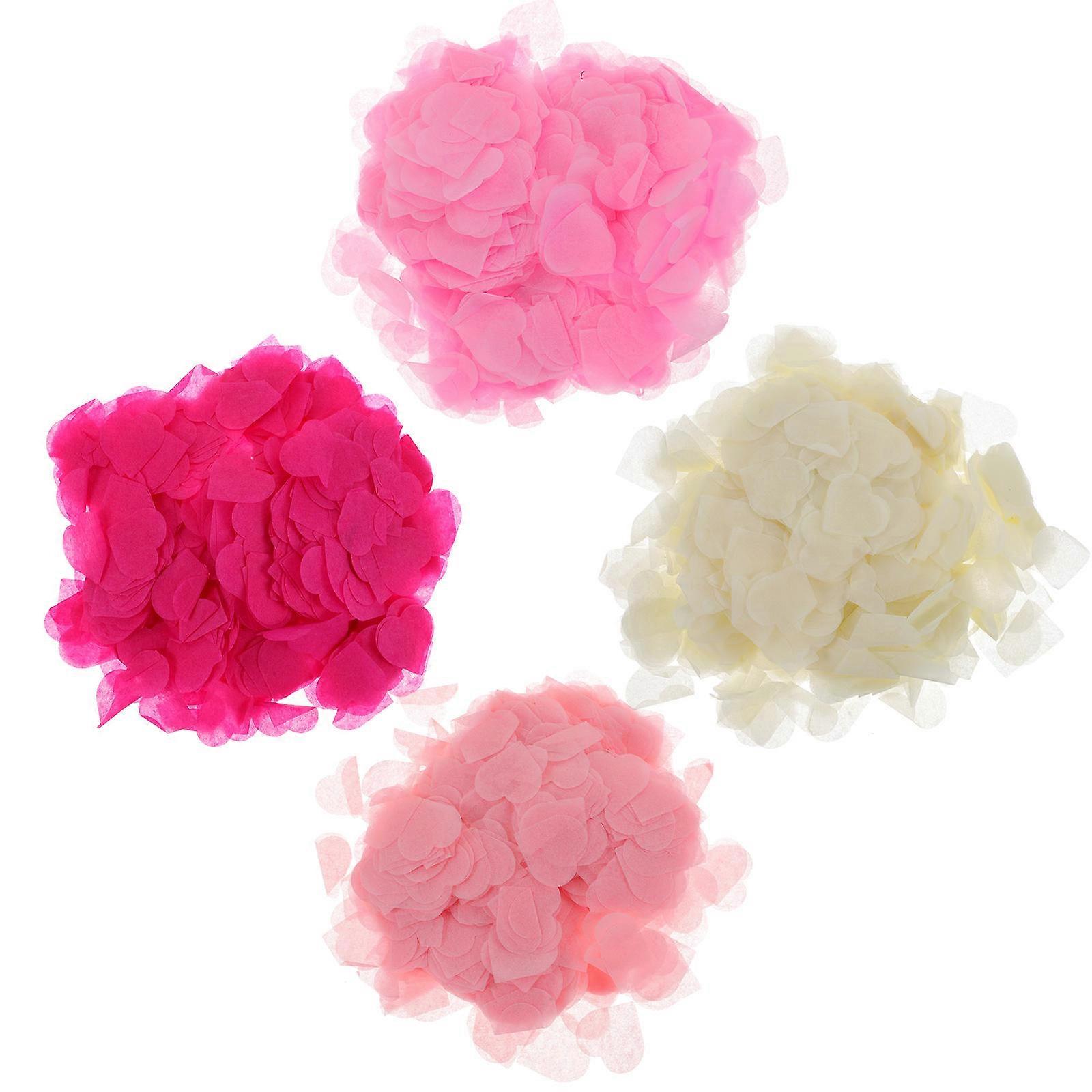 Heart Confetti Decor Paper Confetti Valentine's Day Romantic Style Couples Wedding Party Favors 4 Packs