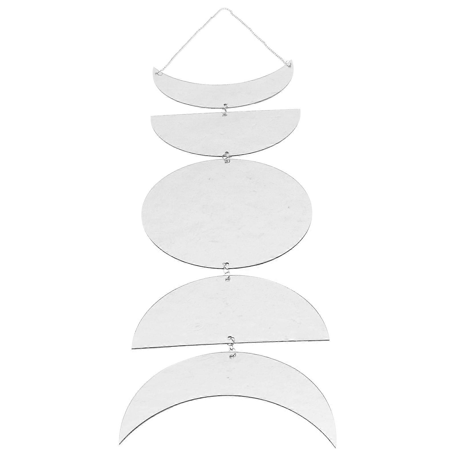 Acrylic Moon Phase Mirror Silver for Home Supplies Decor