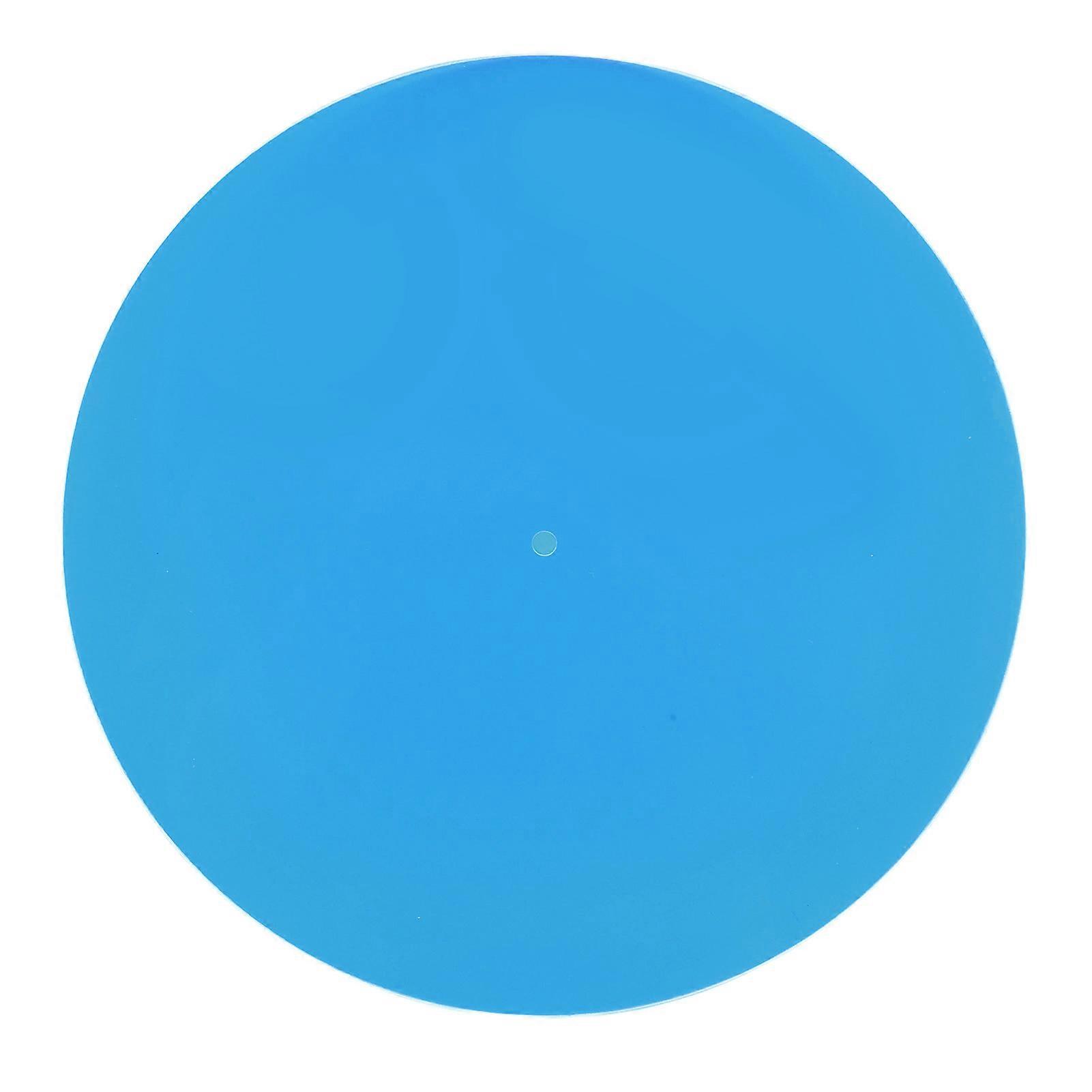Acrylic Non-Slip Turntable Mat for 12 Inch Record Player, Transparent Blue