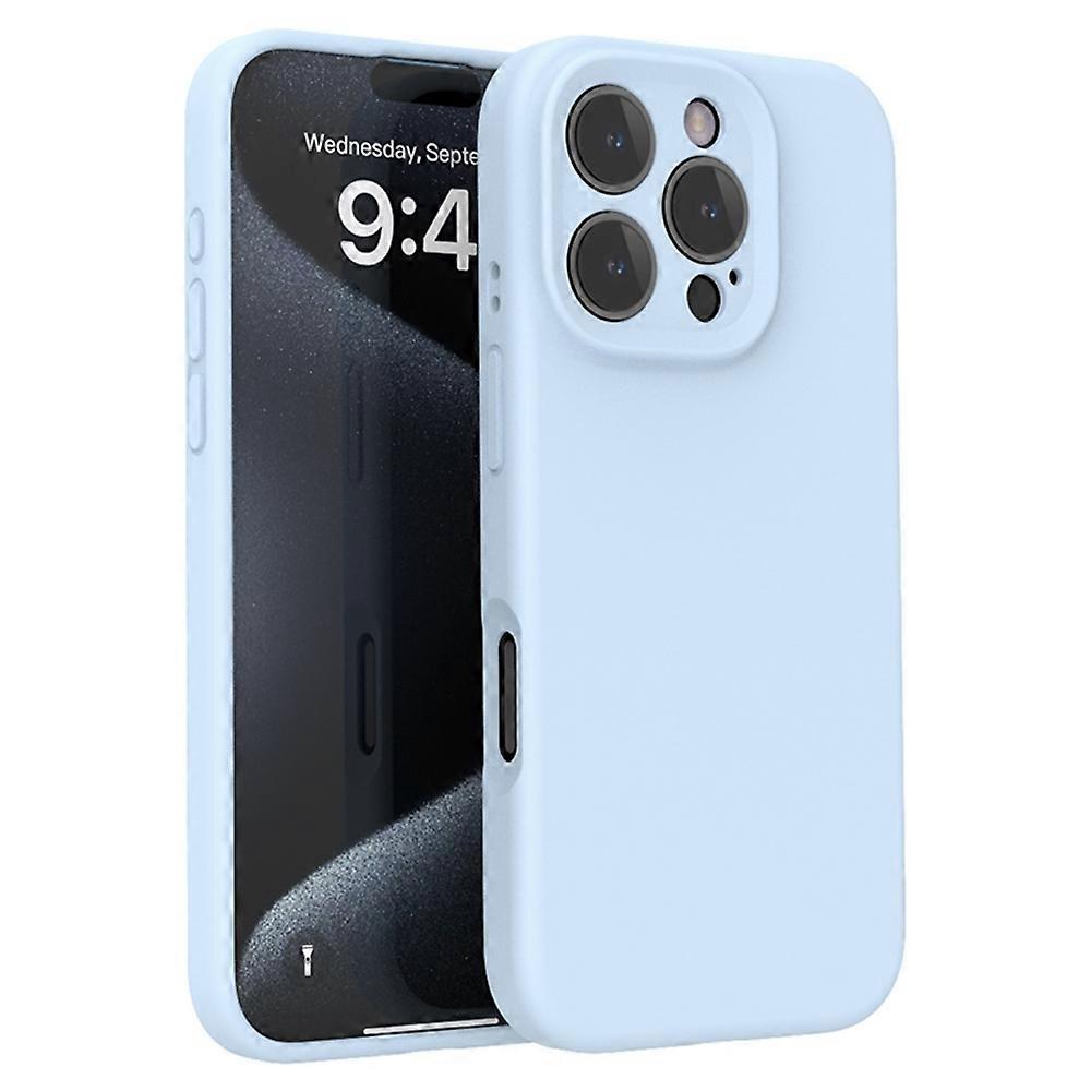 For iPhone 16 Pro Max Case PC+Liquid Silicone Protective Phone Cover with Microfiber Lining