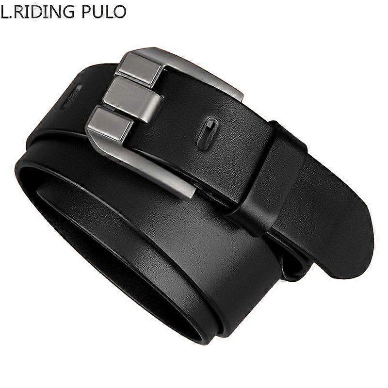 Men's Alloy Pin Buckle Leather Belt Business Casual Versatile Retro Belt Simple Sports Pants Belt