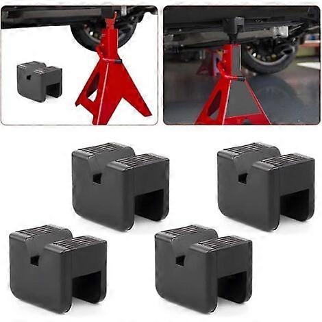 ラバージャッキパッド、ジャッキ用スロット付きレールフレームプロテクター、フロアジャッキ用ラバー保護パッド、車を傷から保護するために(4個)ハイウェイ