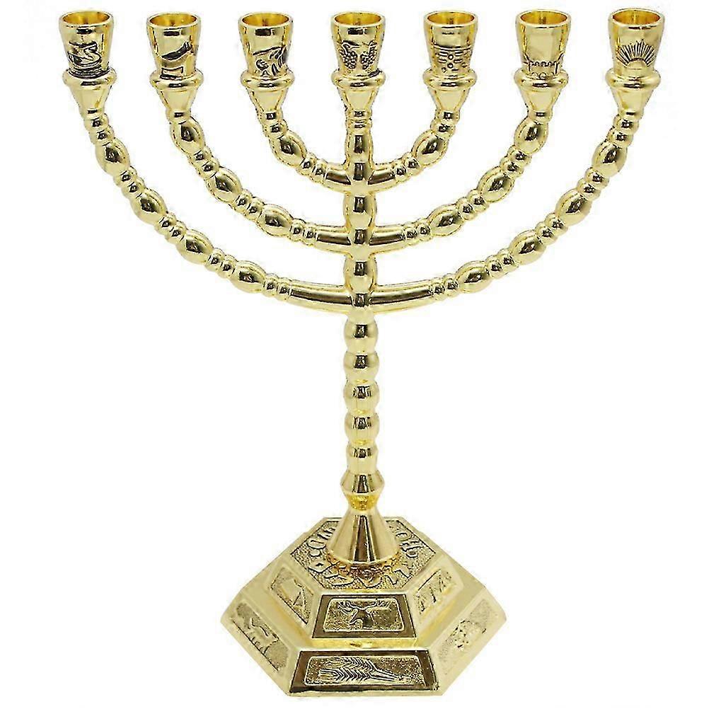 Desktop Stand Tabletop Candlestick Desk Candle Holder Tealight Container Table Jewish Candle Holder 7 Branch Candlestick