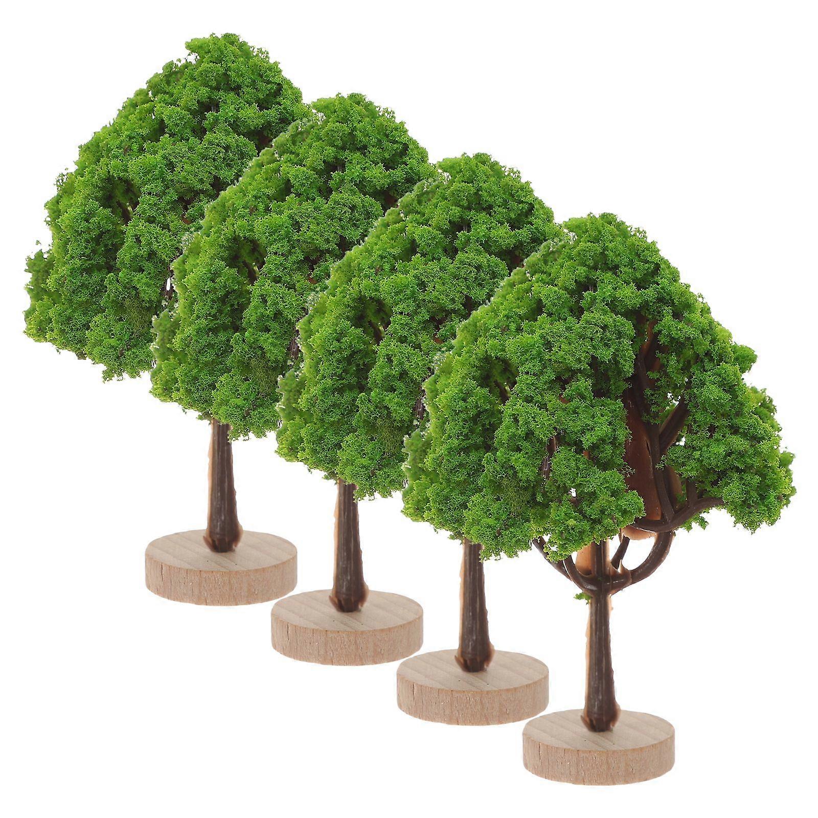4pcs Miniature Street Trees Model Sand Table Landscape Based Street Trees
