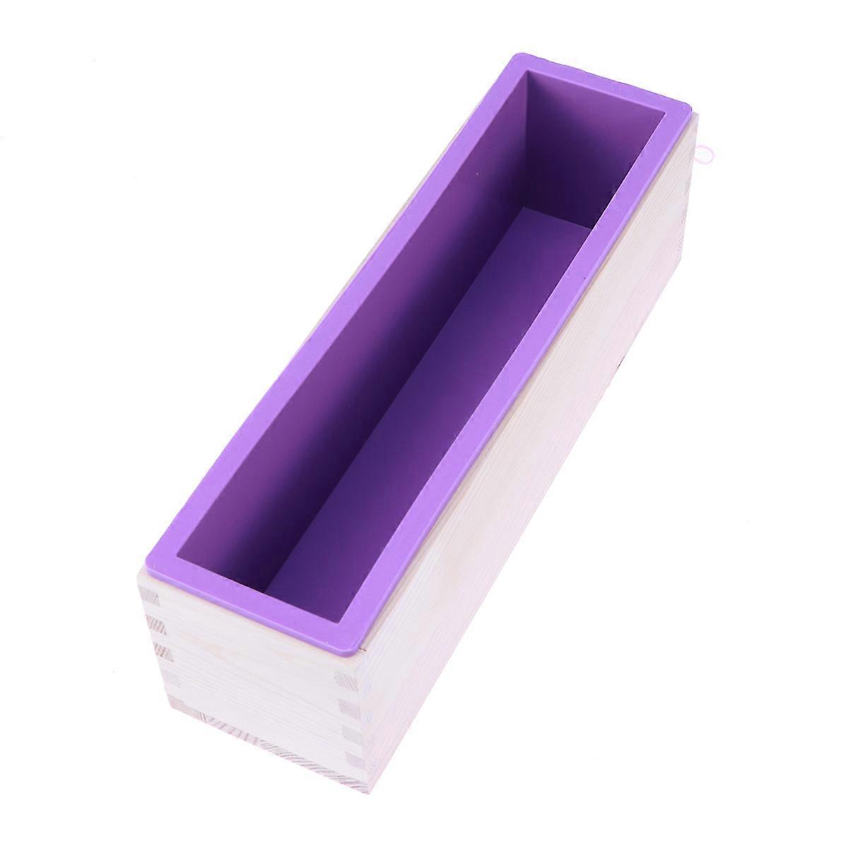 Purple Wooden Diy Soap Molds Square Round Oval Shapes For Handcraft Enthusiasts Home Use 1Set