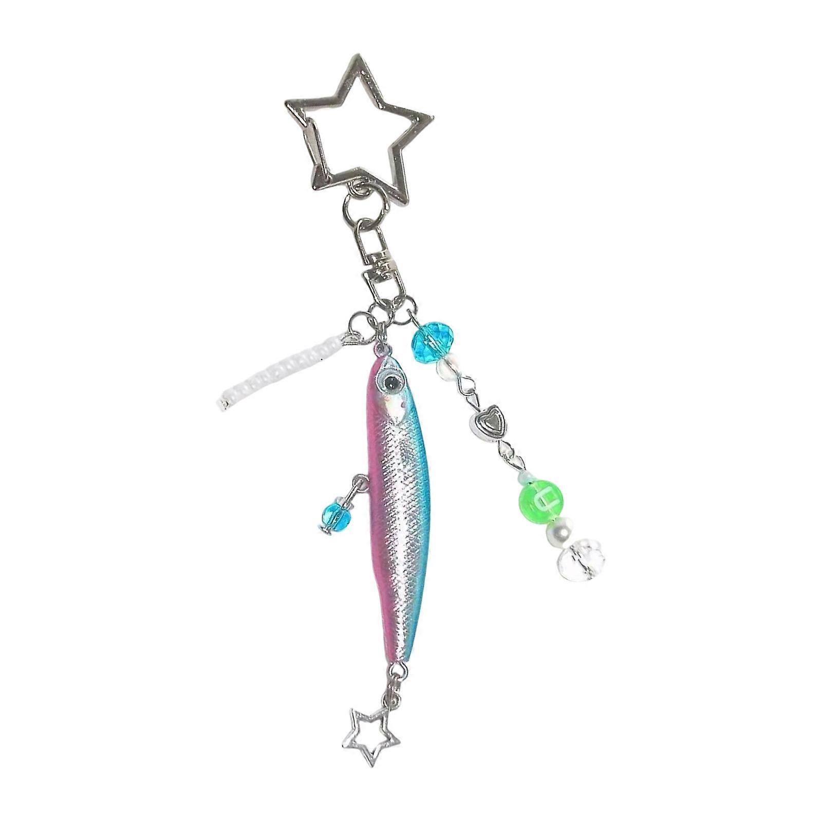 Unique Fish Pendant Statement Pendant Bag Pendant Key Ornament Acrylic Texture Great for Dating and Social Event Multicolor