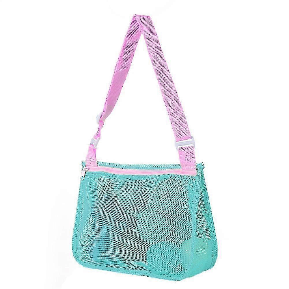 Portable Collapsible Mesh Toy Bag for Kids in Beach Style