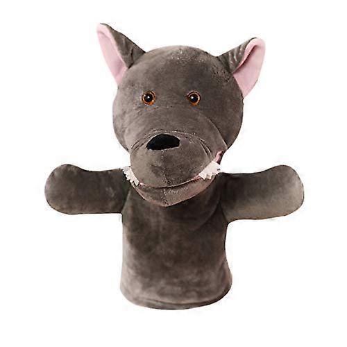 Wolf Plush Puppet Large Soft Toy for Parent-Child Role Play Props, 30cm, Ideal for Interactive Storytelling