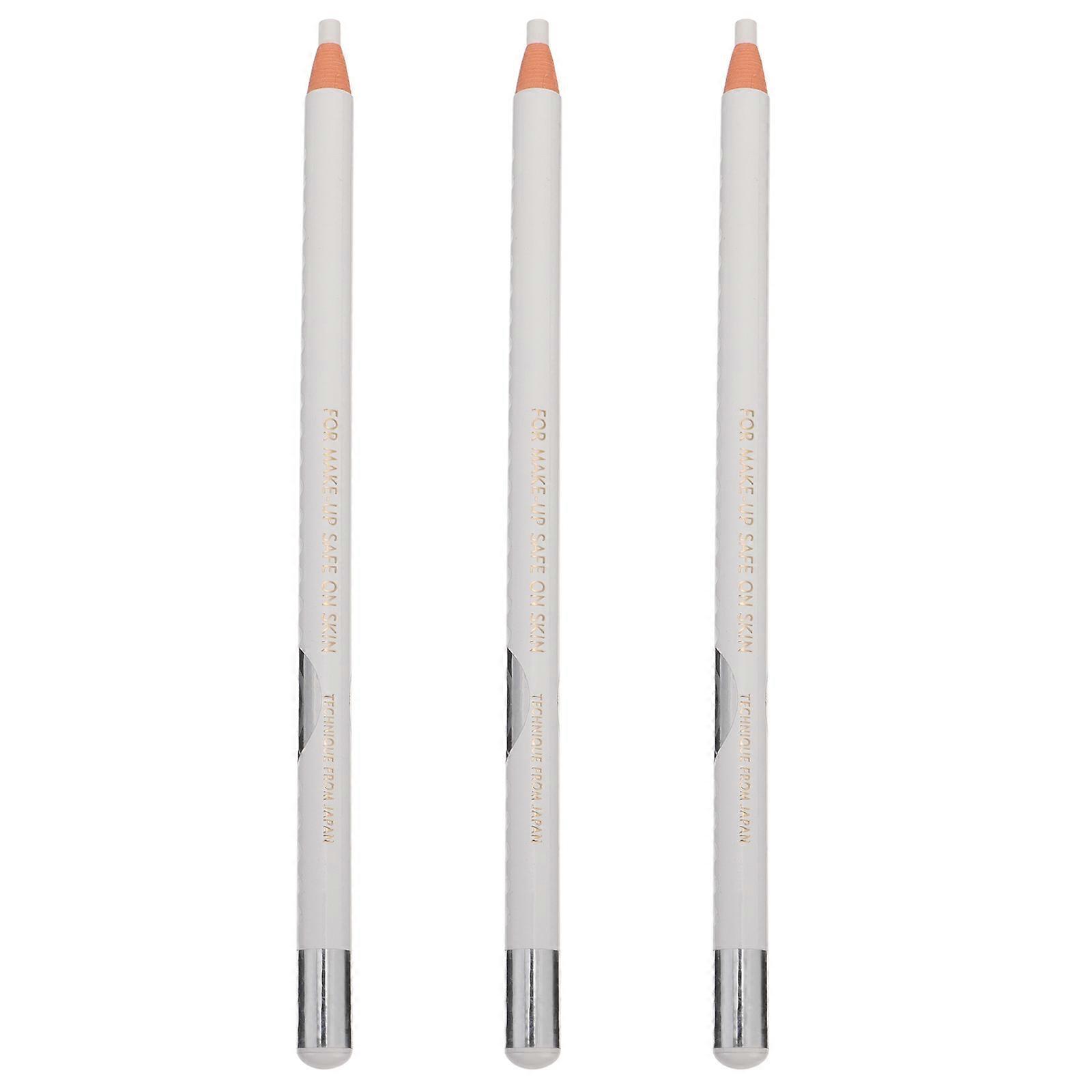 White Eyeliner Pencil 3pcs Multi Use Makeup Tool for Eyeshadow, Highlighter & Lip Liner – Smooth Application for Eyes and Lips
