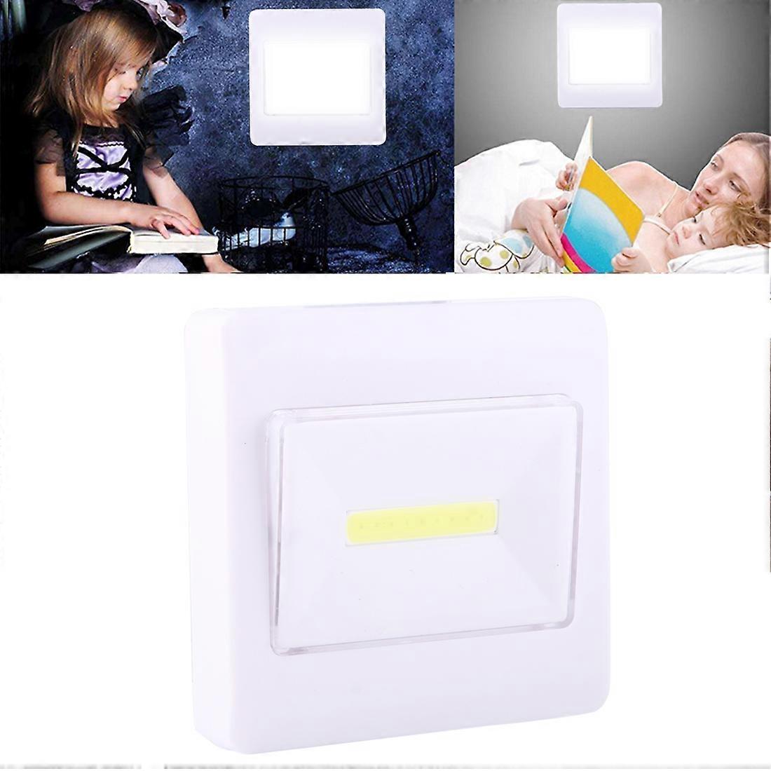 Mini White Light COB LED Wall Light , Switch Night Light Lamp
