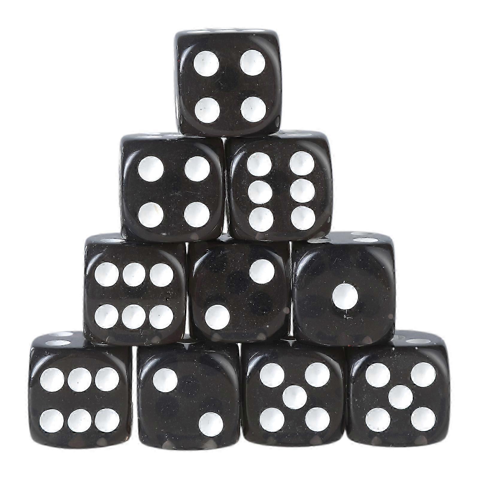 10 Transparent Acrylic Dice Set - Ideal for Board Games & Educational Play