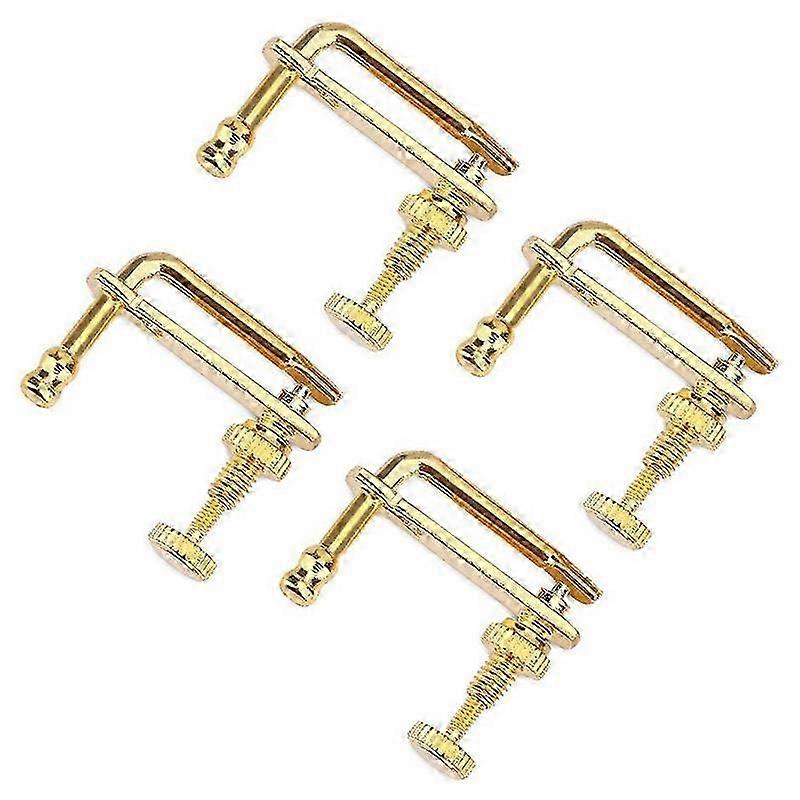 4Pcs Violin Fine Tuners Gold Violin Parts String Adjusters Replacement for 4/4 Violin Edition 0708
