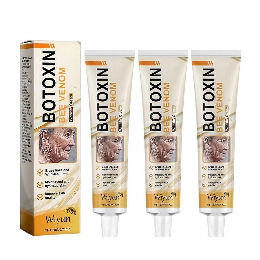 1-3x Botoxin Venom d’abeille Peau anti-âge Soin du visage Hydrate le teint Raffermit la peau