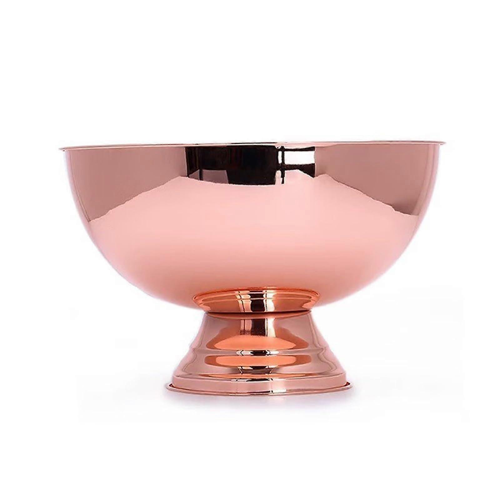 Ice Bucket 13.5L Rose Gold Stainless Steel Insulated Large Thickened Ice Bucket for Business and Family Parties