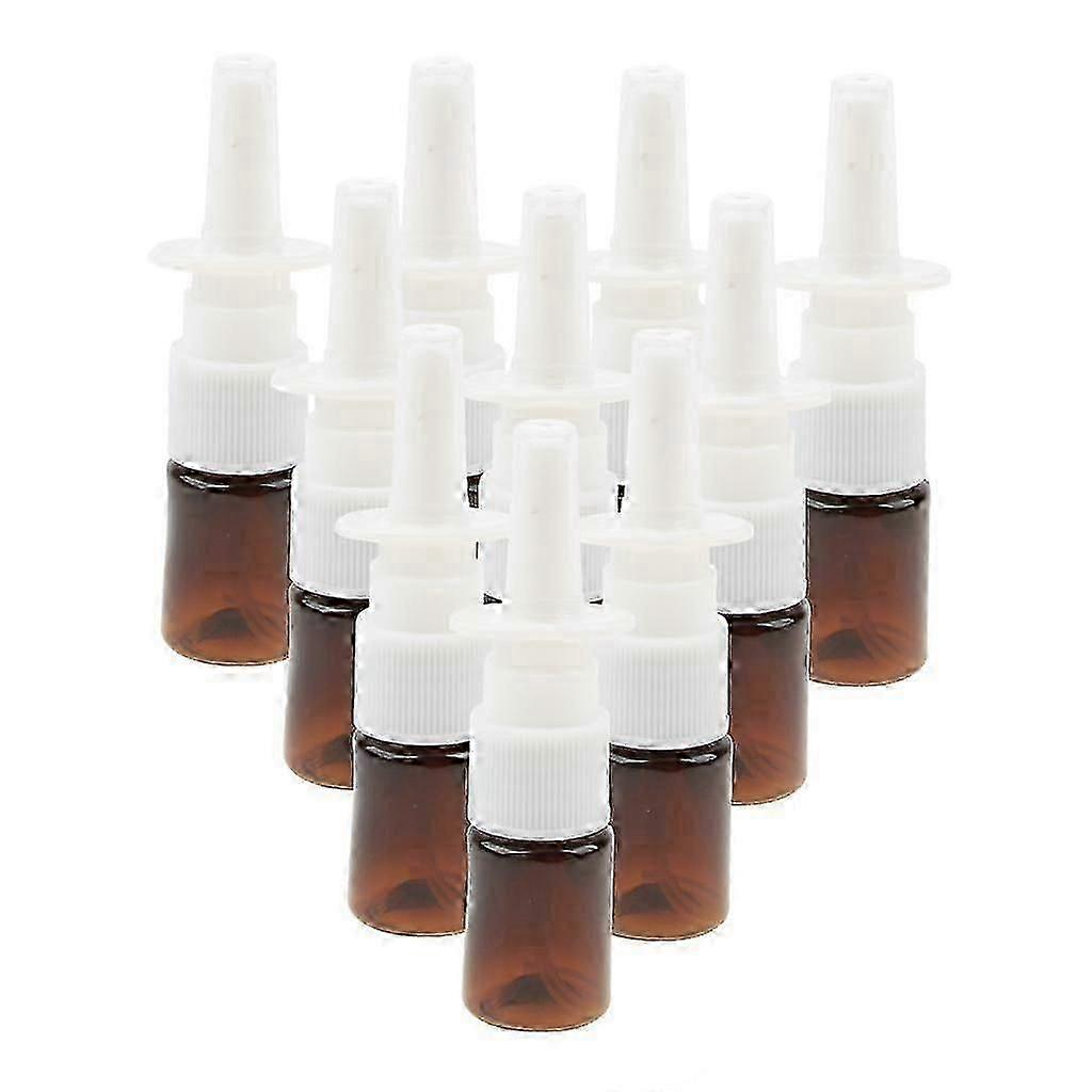 10 Pieces 5ml Empty Plastic Nasal Spray Bottles Sprayers Container Clear