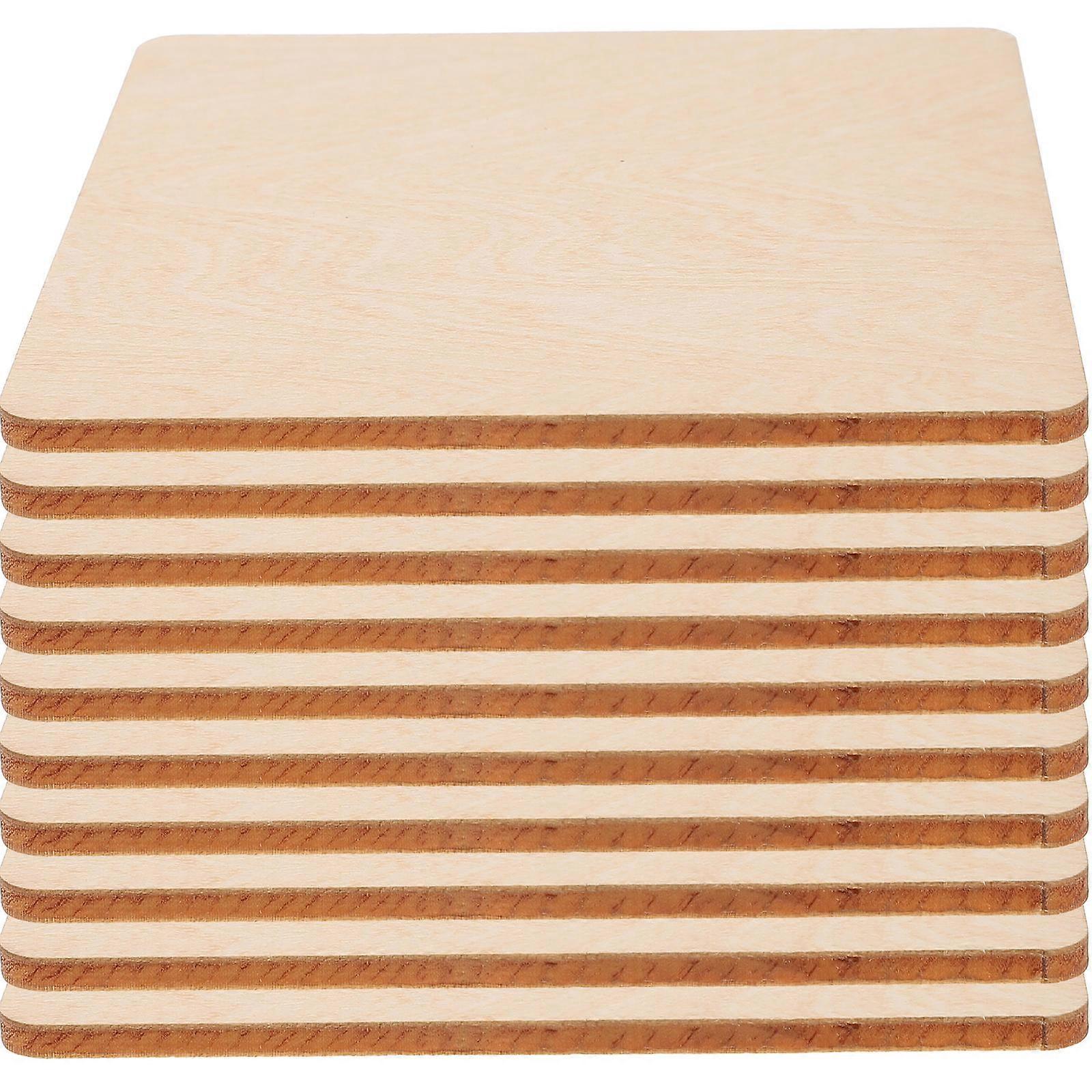 10pcs Unfinished Basswood Planks for DIY Crafts, Architectural Models, and Creative Painting Projects – Smooth Surface for Easy