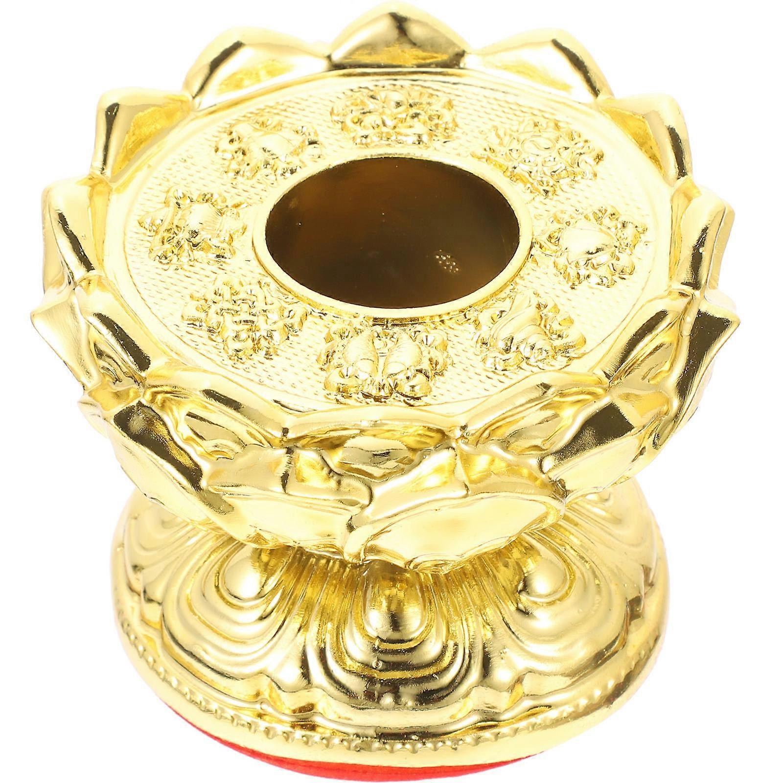 Lotus-Shaped Place Support Sturdy and Compact Size Prayer Wheel Base Desktop Ornament 1Pack
