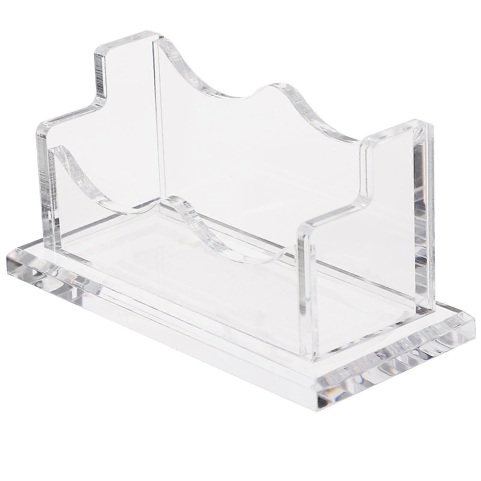 Modern Business Card Holders Transparent Card Display Stand Office Supplies 1Set