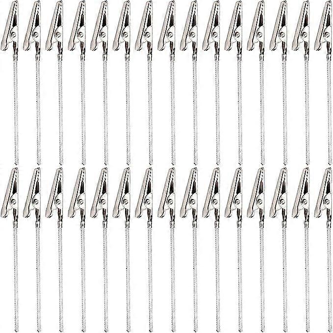 Pack of 50 Metal Photo Holders with Crocodile Clips, 3.94 Inch Memo Clip Holder for DIY Craft and Notes
