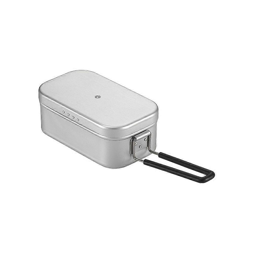 Camping Lunch Box Folding Handle Aluminum Camping Bento Container Camping Picnic Cookware 650ml /1300mlYMHC