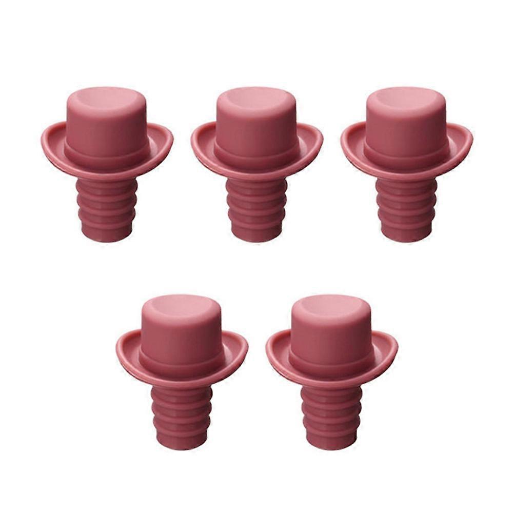 Beverage Hat Shaped Stoppers For Bottles Red Bean Coffee 2.4*1.7*4CM Airtight Seal 5Pack