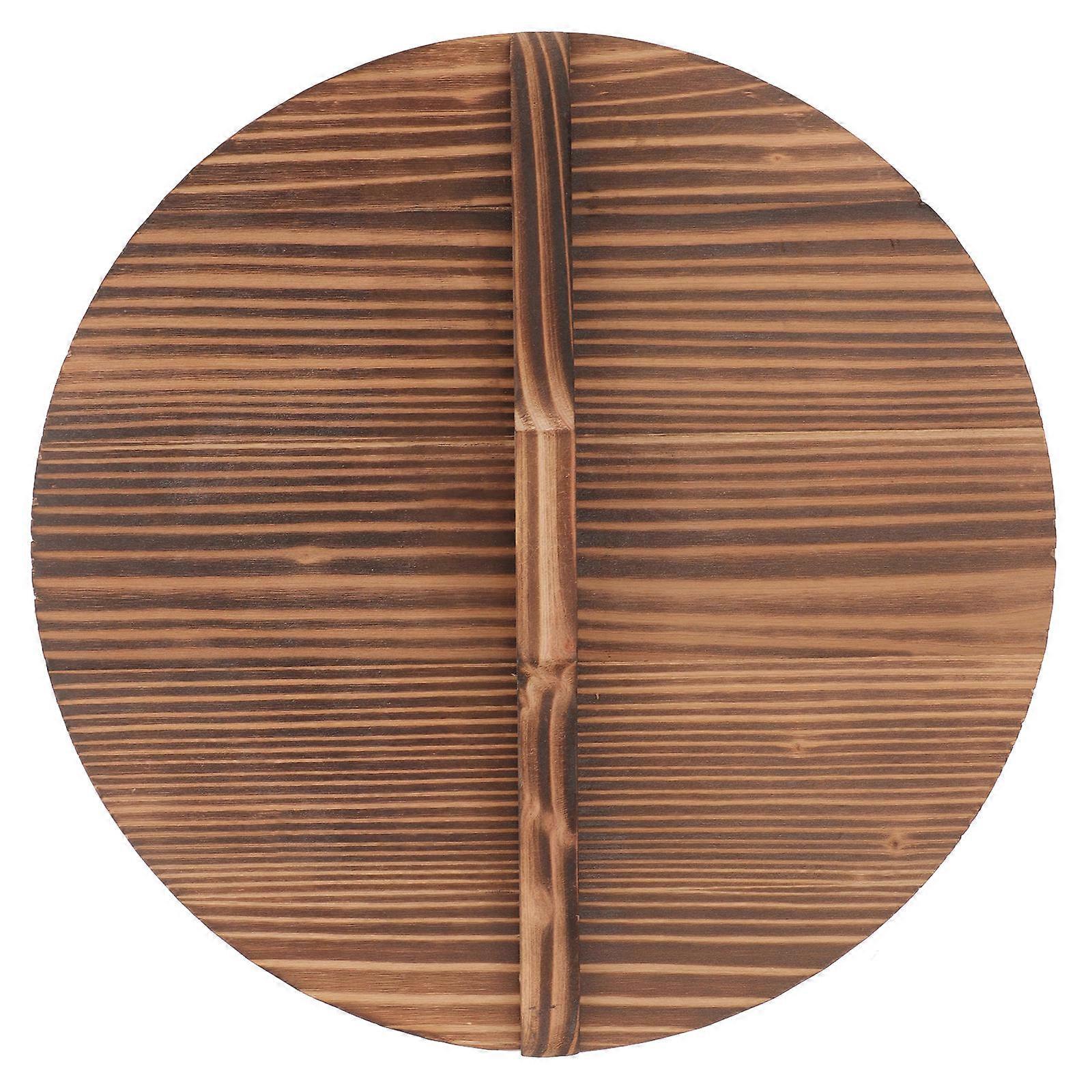 Wooden Wok Lid Round Shape Keeps Food Warm for Cooking 26.00X26.00X4.00CM 1Pack
