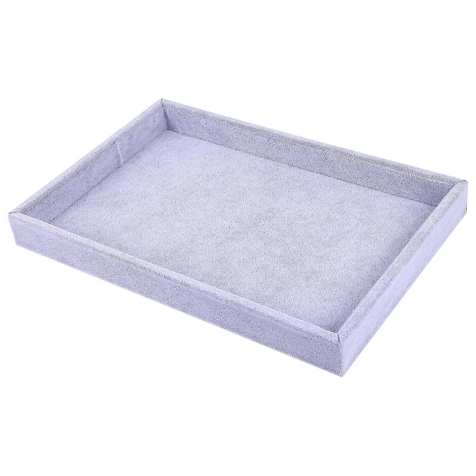 Tray For Display Jewelry Display Plate Shop Window Display Grey 30.5X20.5CM Synthetic Material 1Pcs