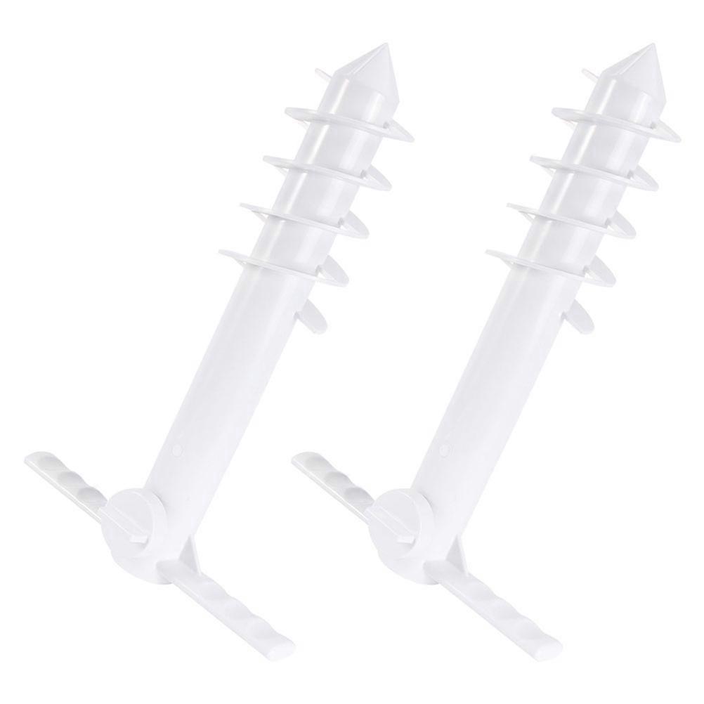 Compact Beach Umbrella Ground Anchor Wind Resistance Cylindrical Shape Grass Areas 2Pcs