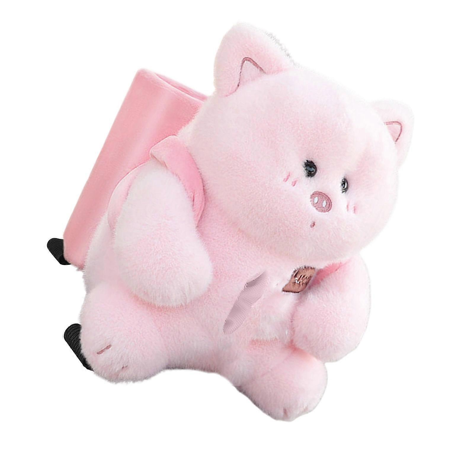 Car Mounted Tissue Box 2 in 1 Cartoon Plush Doll Auto Armrest Box Paper Drawer Storage Car Trash Can Tissue Holder Multicolor
