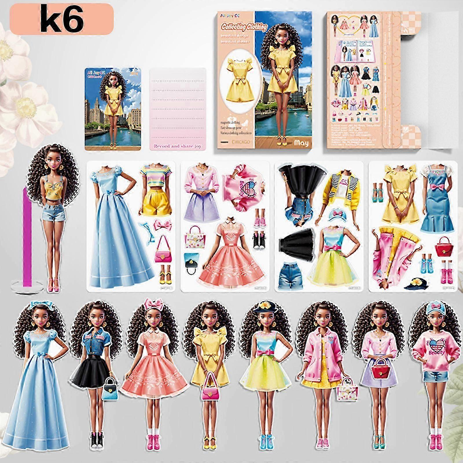 磁気プリンセスドレスアップ紙人形、磁気ドレスアップベビー、磁気ドレスアップベビーペーパードール、創造性と想像力を育む女の子のための磁気ドレスアップベビーペーパードール