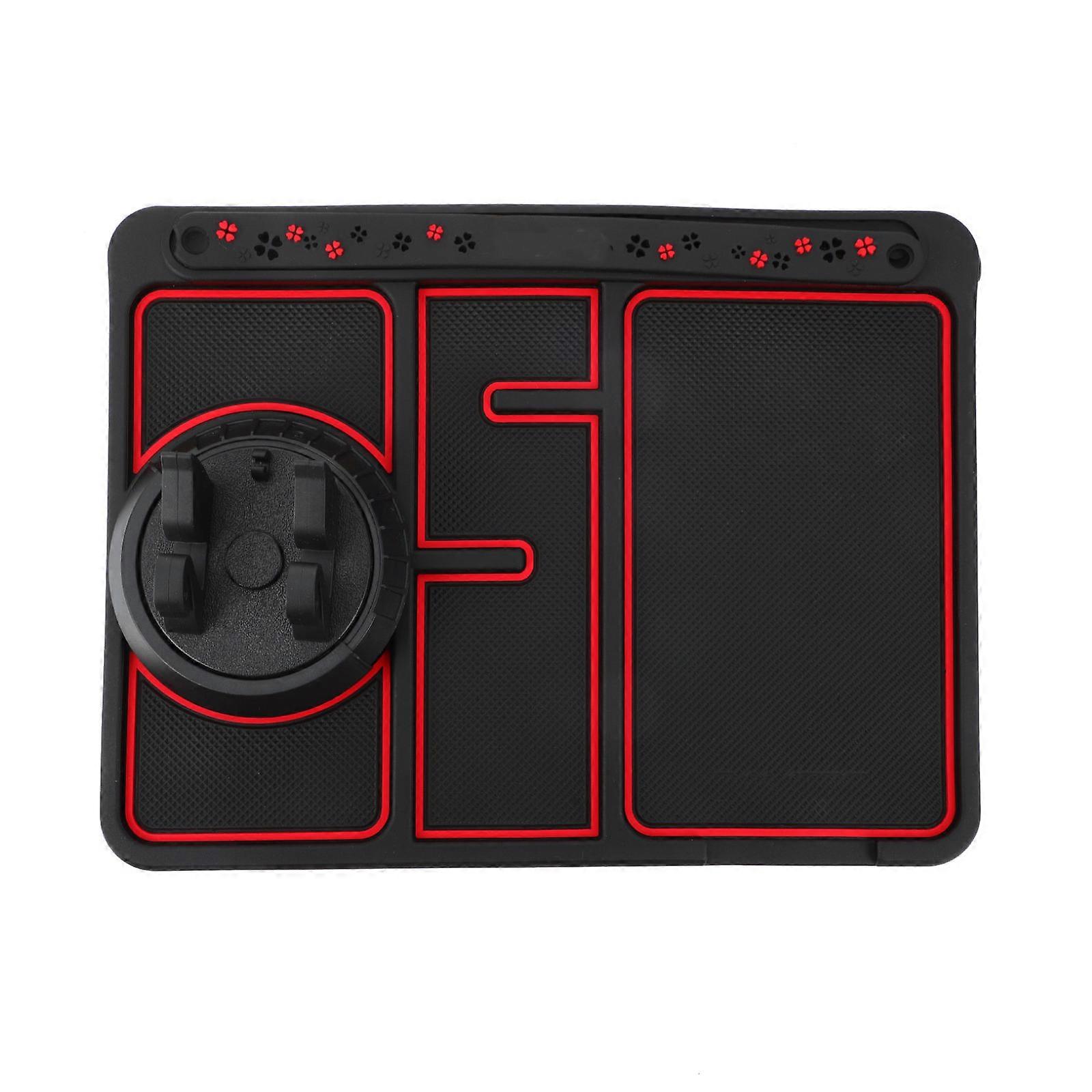 Car Dashboard Phone Stand Non-Slip Phone Pad Multi-Function 360 Degree Rotation PVC Material Drivers 9.8×7.5×0.4in