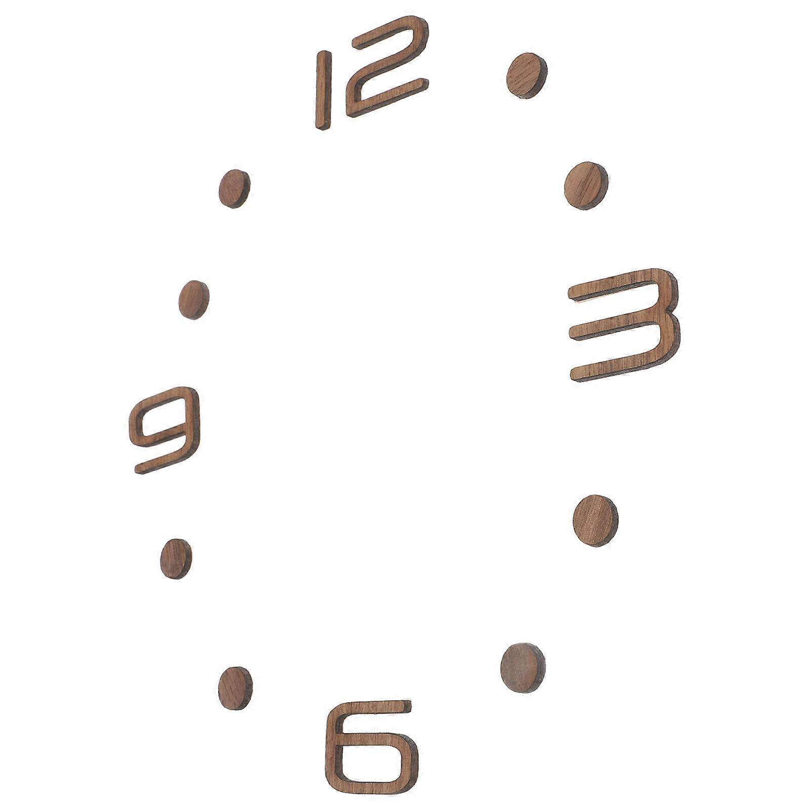 Black Walnut DIY Wall Clock Kit with Arabic Numerals and Round Dots Decoration for Living Room, Kitchen, or Office – Easy to Assemble Quartz Clock