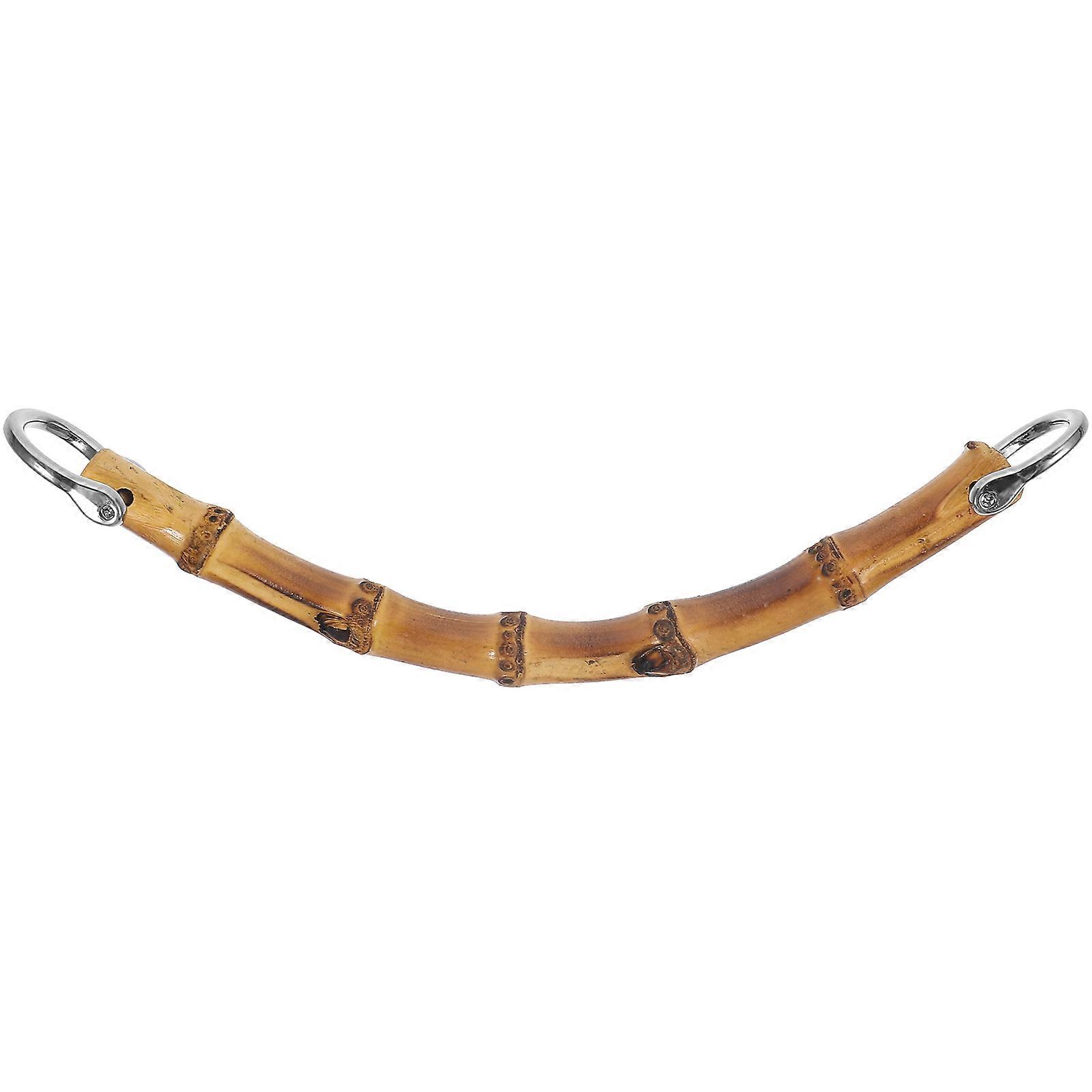 DIY Handbag Handle with Bamboo Circle Design for Bag Making Craft Chocolate Color 1Pc