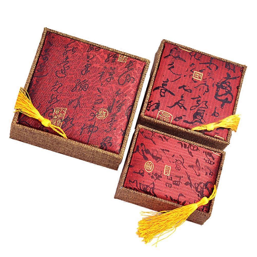 Elegant Silk Jewelry Gift Box for Holding Bracelets and Necklaces 3pcs Assorted Color