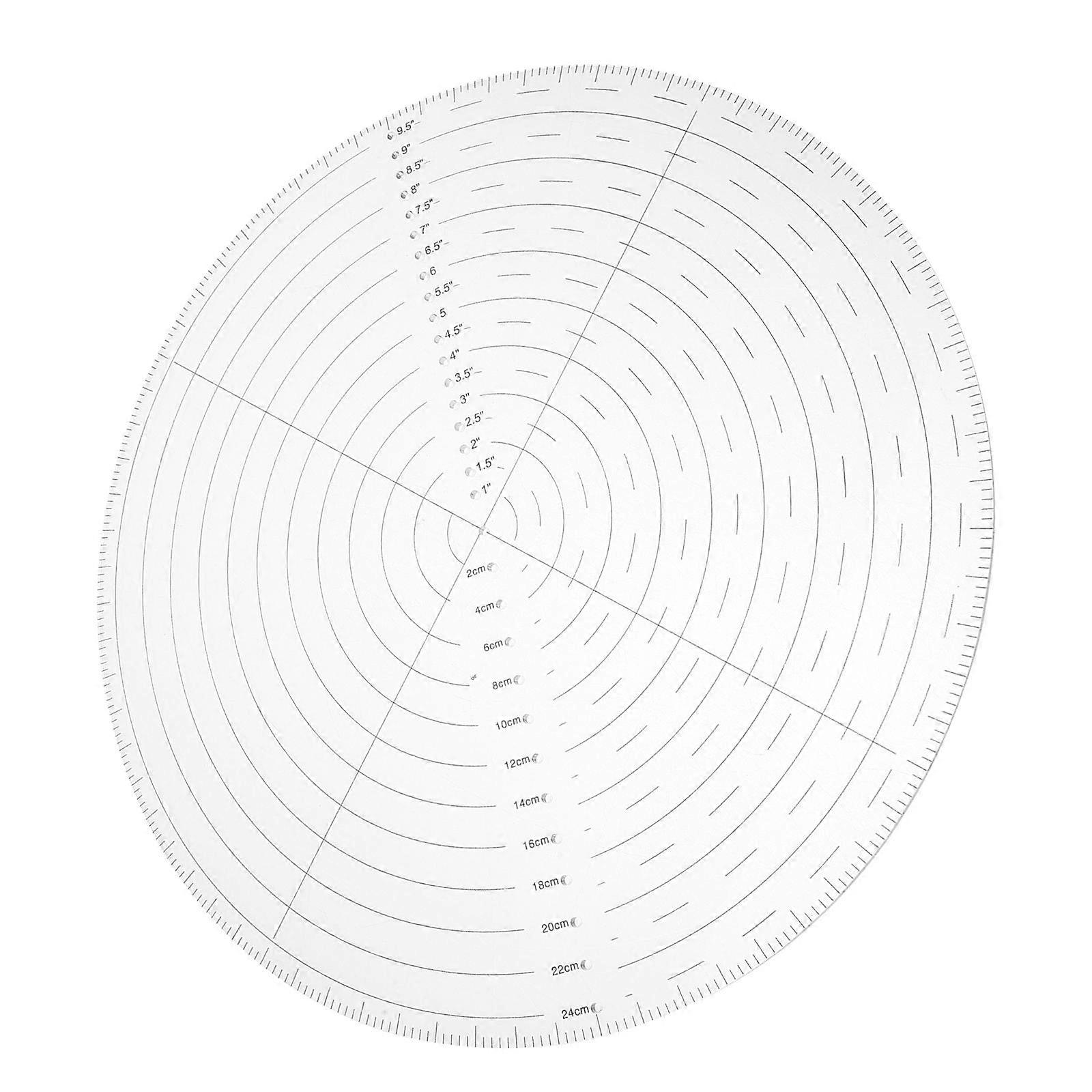 Circle Quilting Template Clear Acrylic Round Ruler For Sewing Projects And Crafting Projects Accurate Circle Drawing 1Pack