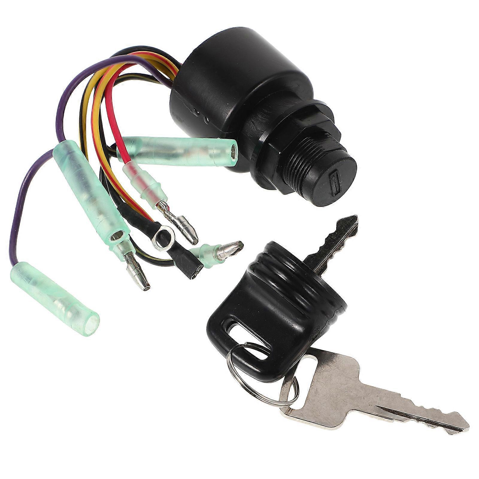 Ignition Switch With 6-Wire Design For Marine Environments Boat Engine Control Reliable Starter For Boat Owners 1Pcs