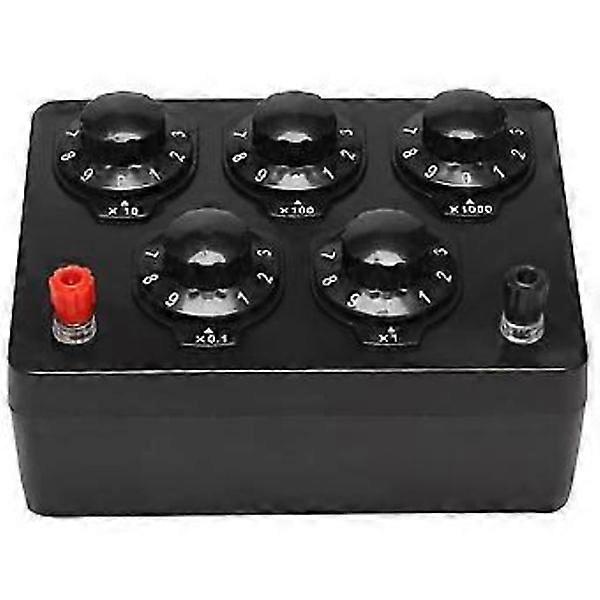 Black Resistance Box Iron Variable Decade Resistor Resistance Box 0-9999.9 Ohm 165x125x60mm Forphys