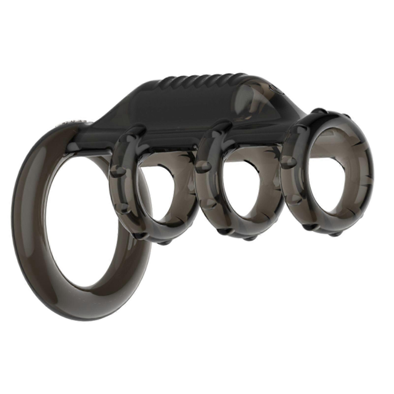 Phallus Vibrating Ring 3 Locks Sleeve Delay Ejaculation Sexual Toy for Men