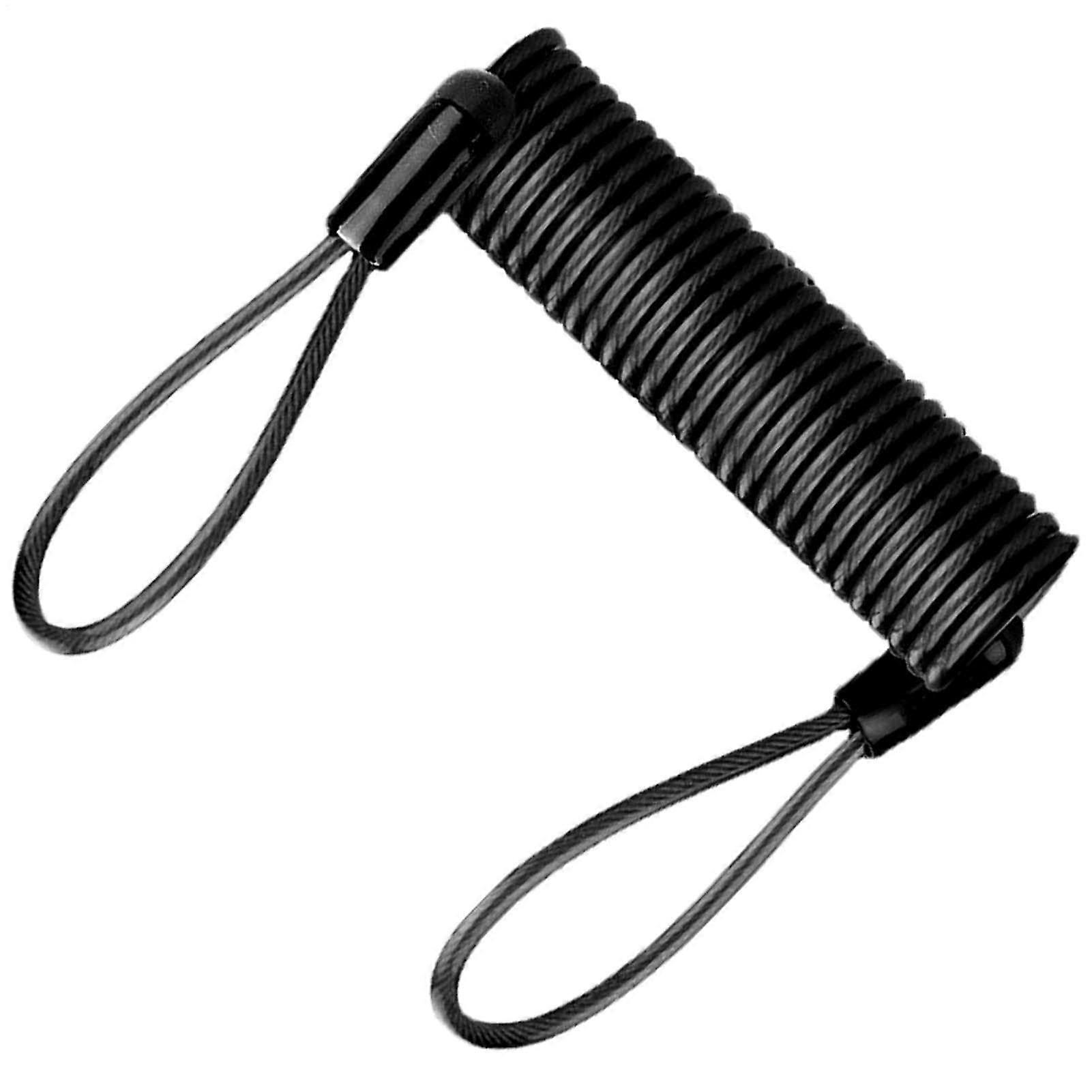 Disc Lock Reminder Cable For Motorcycle Disc Locks, Helmet, Scooter, Bicycle - Black