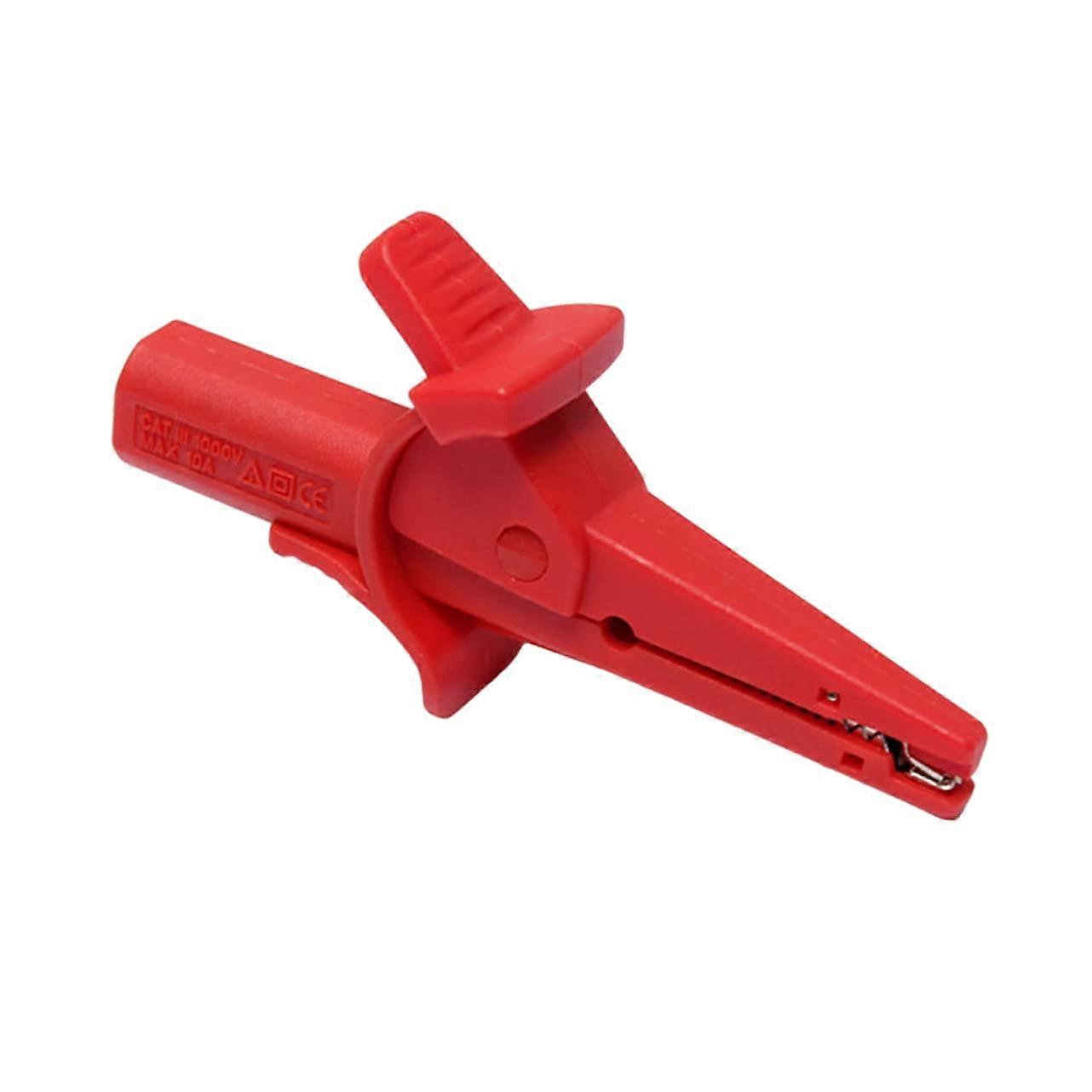 4 mm Banana Plug Clip For Multimeter Testing, Red Crocodile Clips, Large Banana Plug Socket Probe Cable