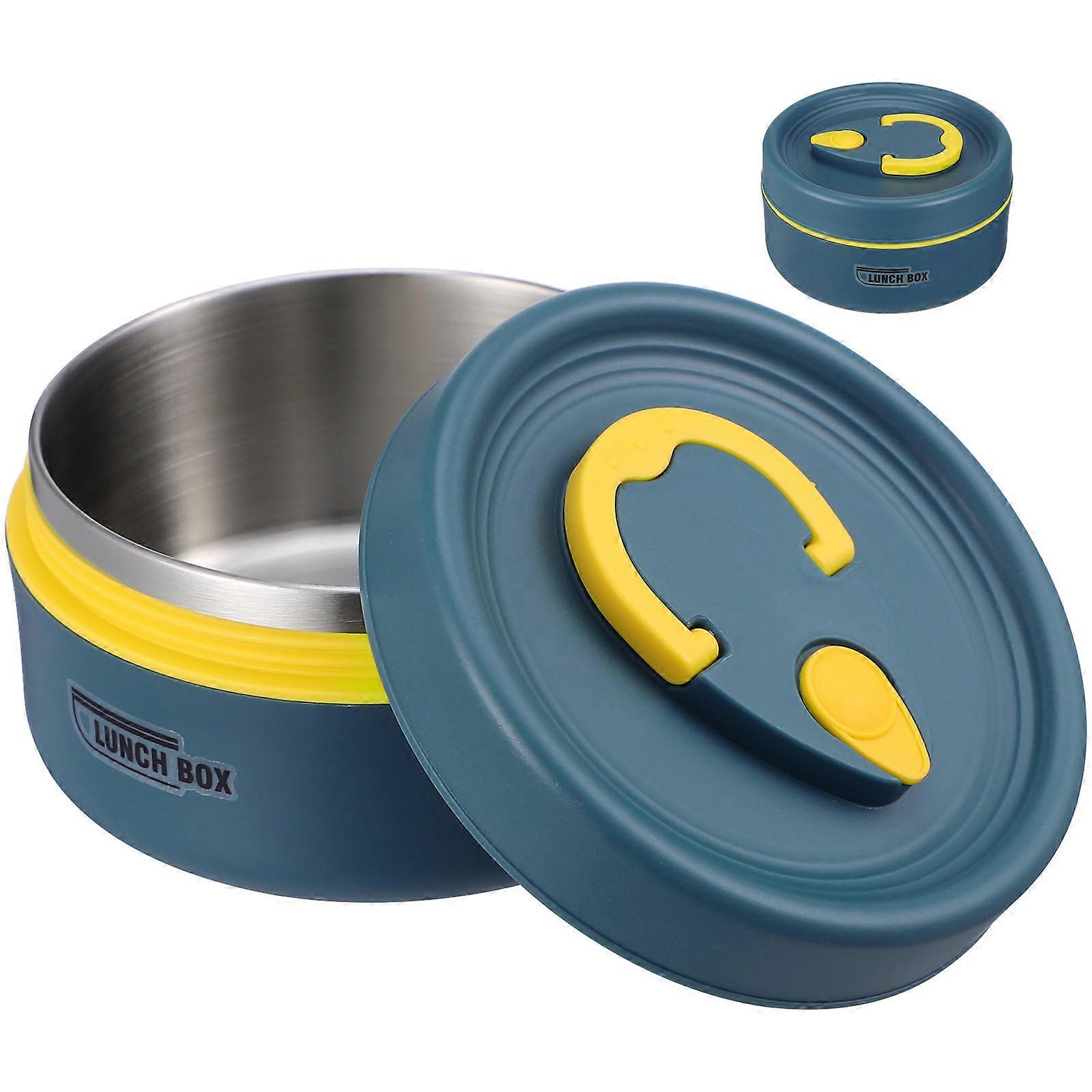 Topperfun Small Insulated Lunch Box 4.52x2.55in Stainless Steel Portable Mini Food Jar Multi Function Storage Container for Food Preservation