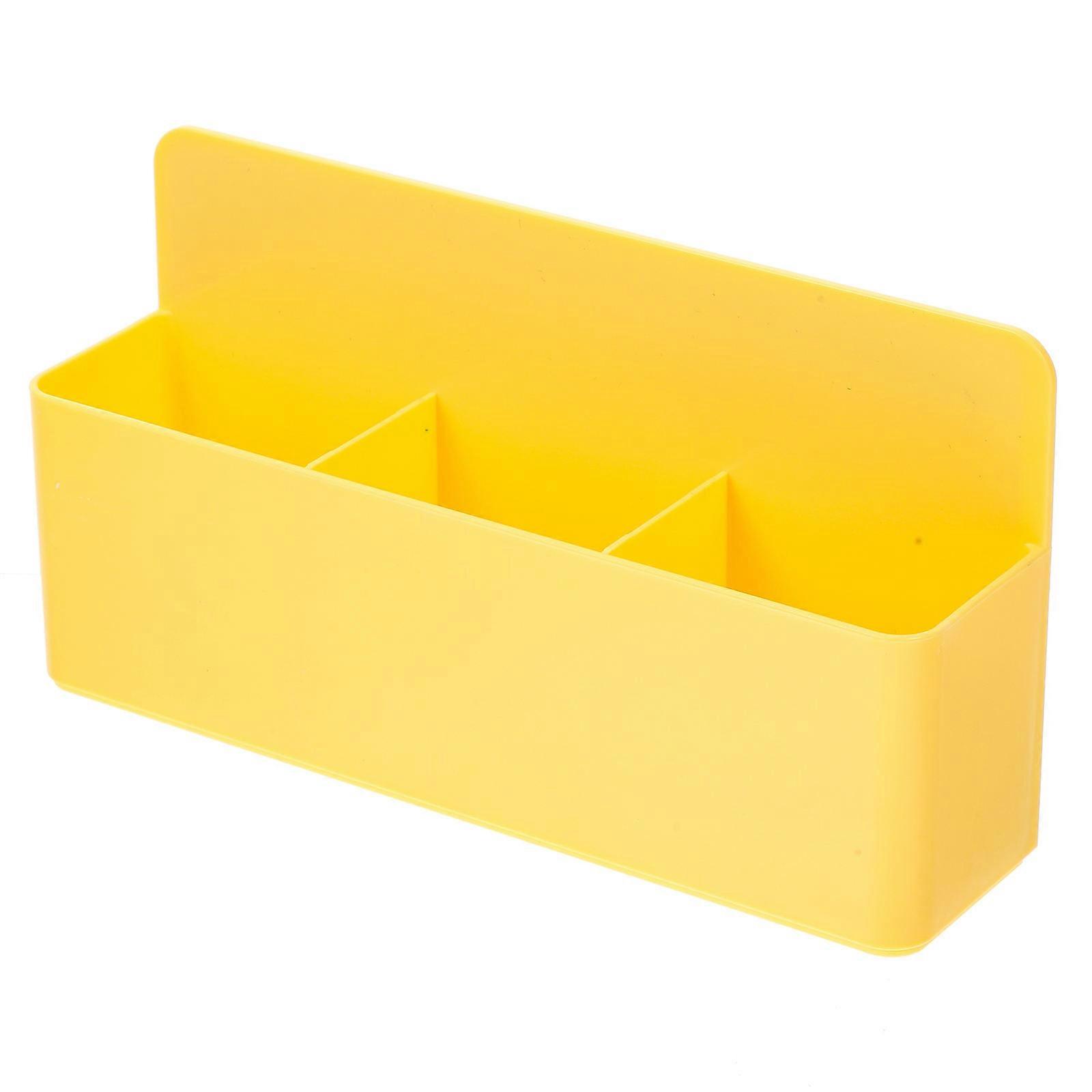Dry Erase Magnetic Eraser Whiteboard Pen Holder Yellow 21.2X11X5.3CM Stationery Organization 1Pcs