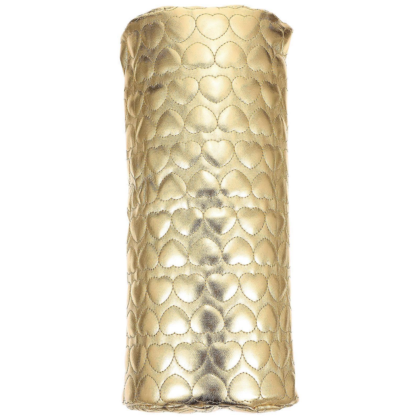 Heart Hand Cushion Nail Stand Hand Rest Golden PU Material Reducing Fatigue For Nail Art Learning 1Set