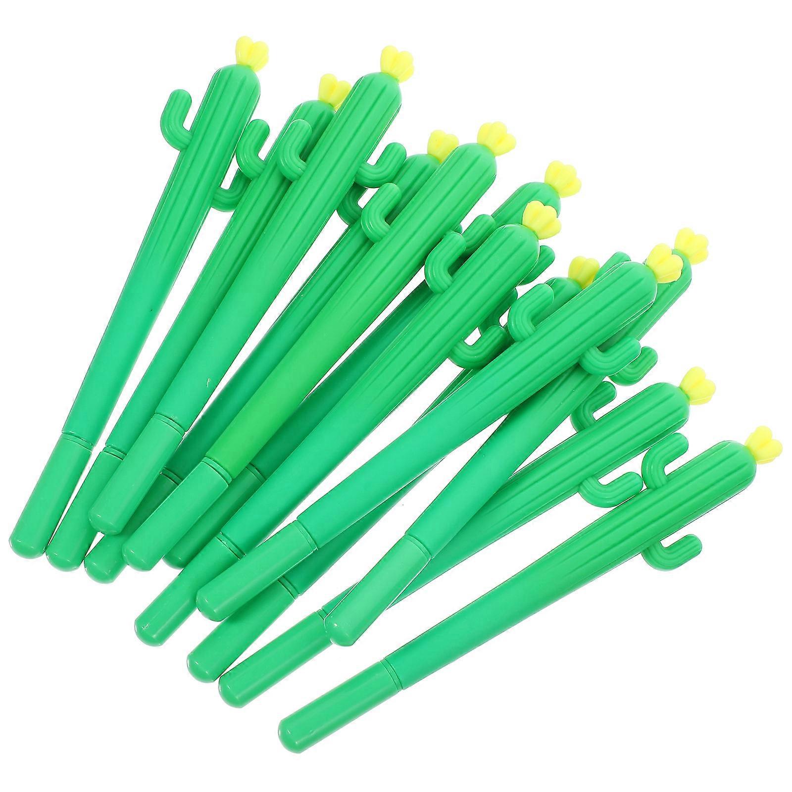 Ink Pens For Children Cactus Shaped Gel Pens Home And School Use Comfortable Grip 12Pcs
